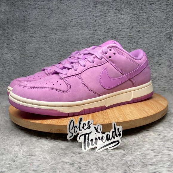 Nike Dunk Low Premium Size 8 Women Rush Fuchsia Pink Sail - Picture 4 of 9